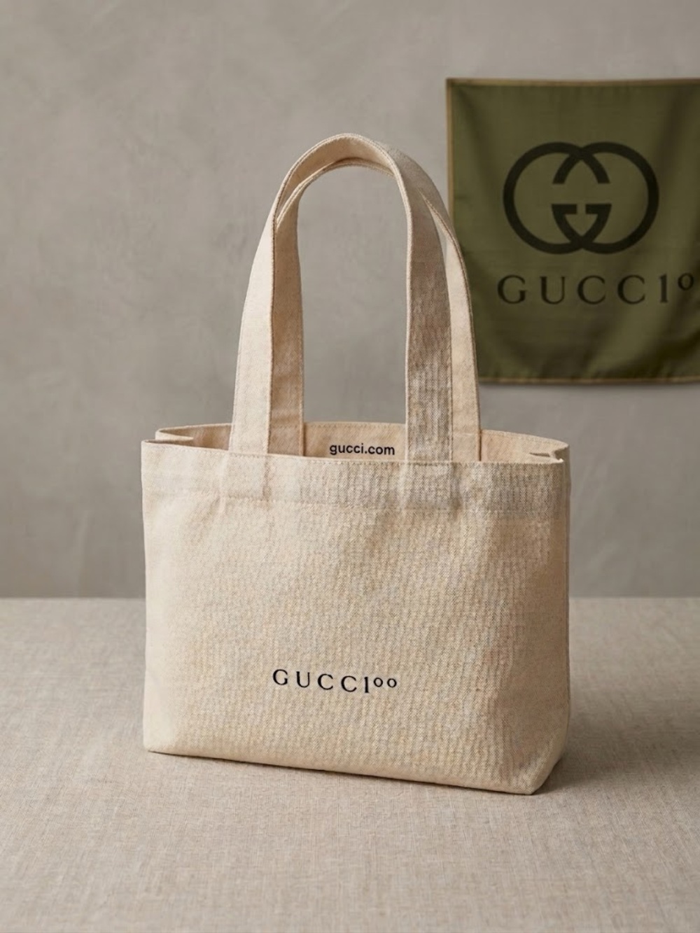 GUCCI 100th Anniversary Double Strap Cream Mini Tote Bag - NWOT